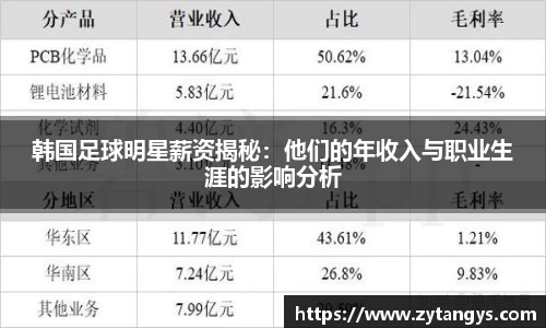 韩国足球明星薪资揭秘：他们的年收入与职业生涯的影响分析